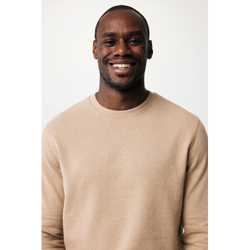 marron chiné IQONIQ Denali Sudadera Cuello Redondo Mid Weight Algodón Re