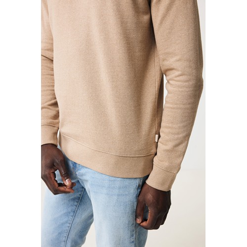 marron chiné IQONIQ Denali Sudadera Cuello Redondo Mid Weight Algodón Re