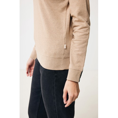 marron chiné IQONIQ Denali Sudadera Cuello Redondo Mid Weight Algodón Re
