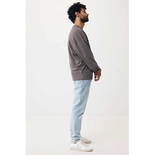 antracita IQONIQ Kruger Sudadera Cuello Redondo Relax Fit Algodón Reci