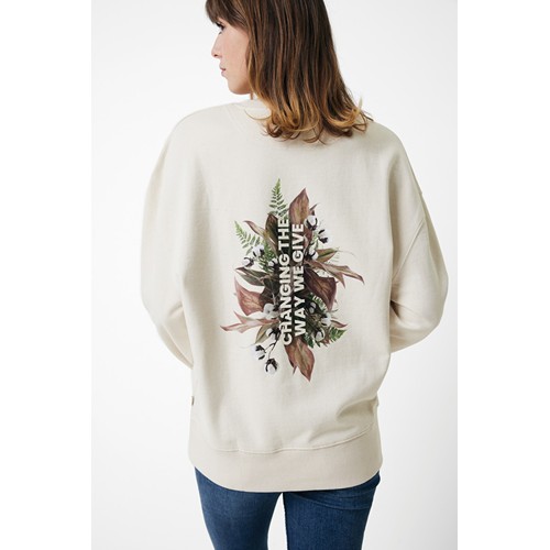 natural IQONIQ Kruger Sudadera Cuello Redondo Relax Fit Algodón Reci