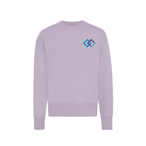 lavanda IQONIQ Kruger Sudadera Cuello Redondo Relax Fit Algodón Reci