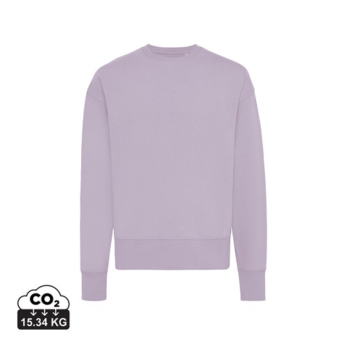 lavanda IQONIQ Kruger Sudadera Cuello Redondo Relax Fit Algodón Reci