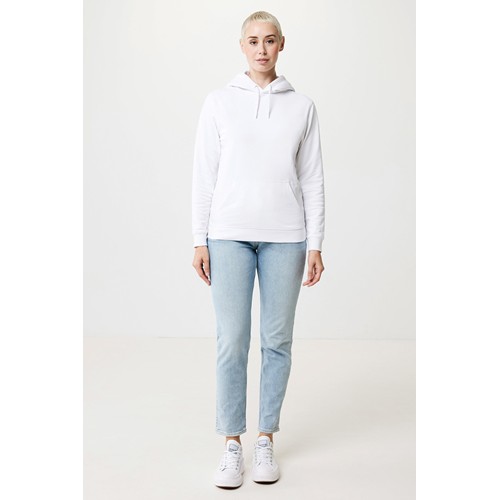 white IQONIQ Jasper Sudadera Capucha Mid Weight Algodón Reciclado