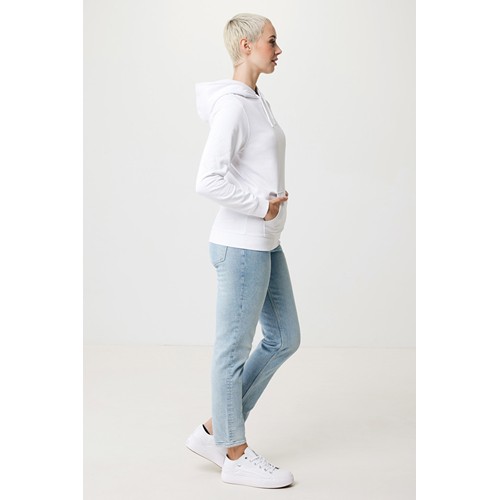 white IQONIQ Jasper Sudadera Capucha Mid Weight Algodón Reciclado