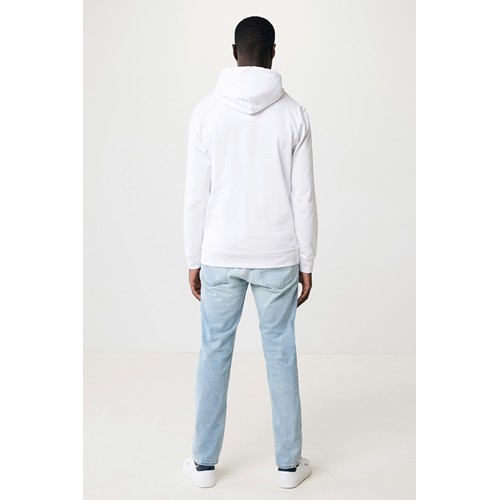 white IQONIQ Jasper Sudadera Capucha Mid Weight Algodón Reciclado