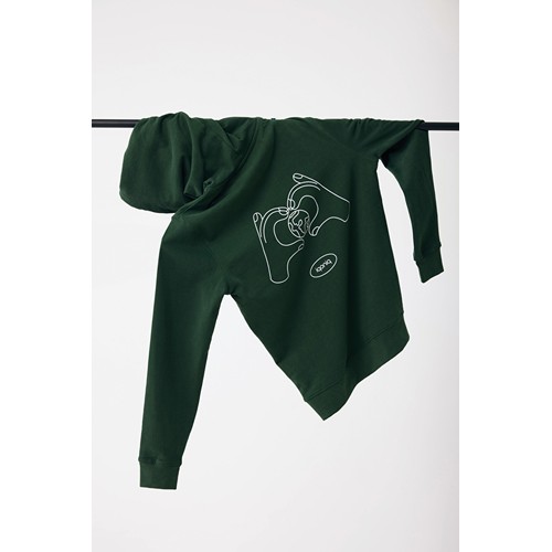 verde bosque IQONIQ Jasper Sudadera Capucha Mid Weight Algodón Reciclado
