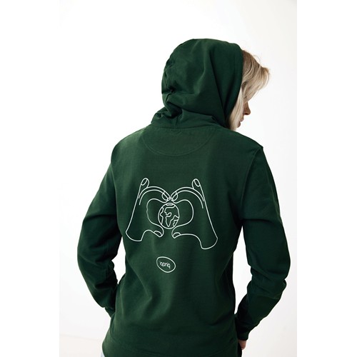 verde bosque IQONIQ Jasper Sudadera Capucha Mid Weight Algodón Reciclado