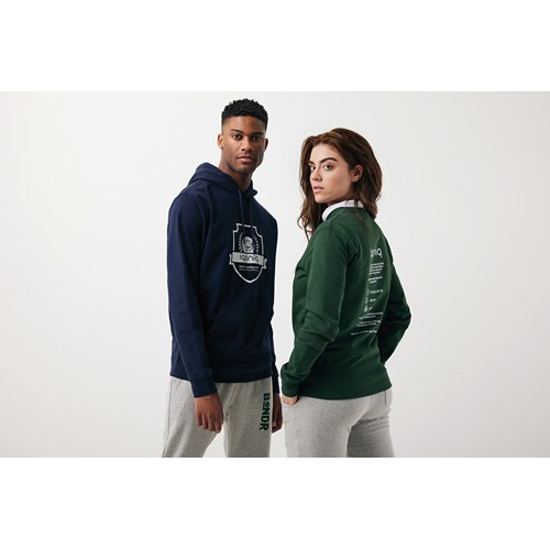 azul marino IQONIQ Jasper Sudadera Capucha Mid Weight Algodón Reciclado