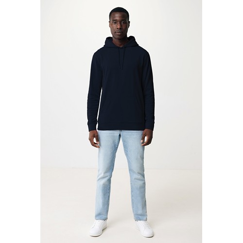 azul marino IQONIQ Jasper Sudadera Capucha Mid Weight Algodón Reciclado