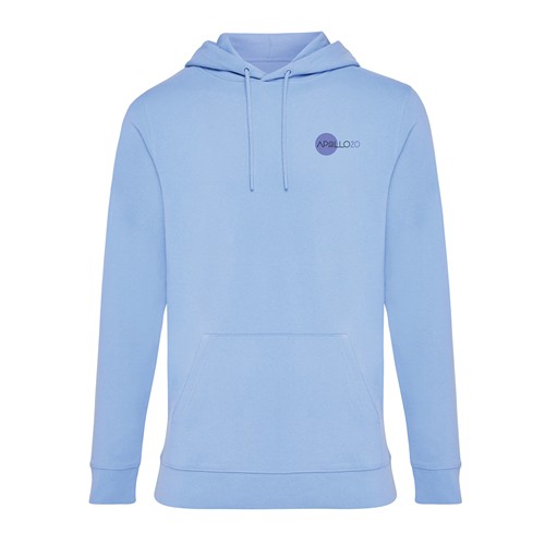 azul celeste IQONIQ Jasper Sudadera Capucha Mid Weight Algodón Reciclado