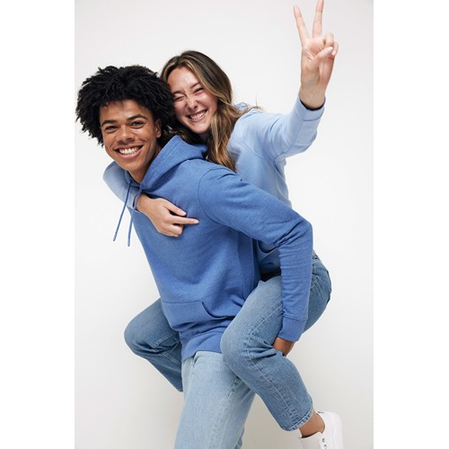 azul celeste IQONIQ Jasper Sudadera Capucha Mid Weight Algodón Reciclado