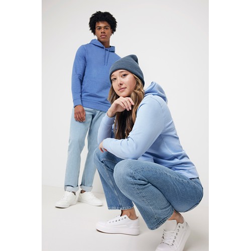 azul celeste IQONIQ Jasper Sudadera Capucha Mid Weight Algodón Reciclado