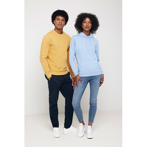 azul celeste IQONIQ Jasper Sudadera Capucha Mid Weight Algodón Reciclado