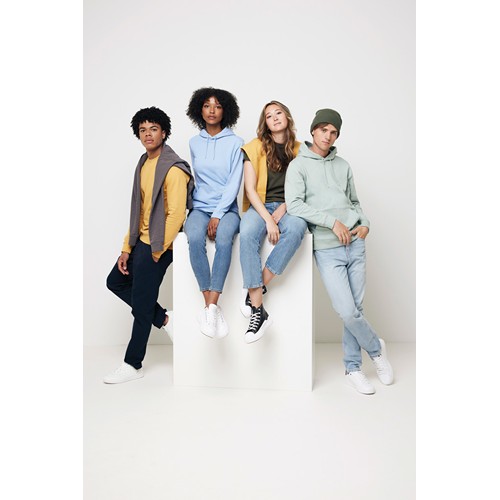 azul celeste IQONIQ Jasper Sudadera Capucha Mid Weight Algodón Reciclado