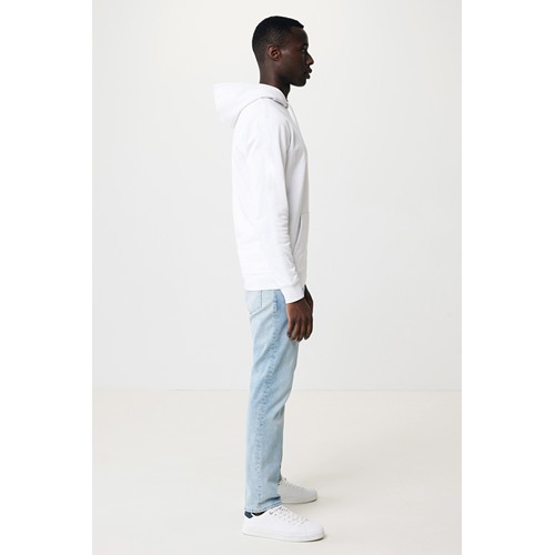 white IQONIQ Jasper Sudadera Capucha Mid Weight Algodón Reciclado