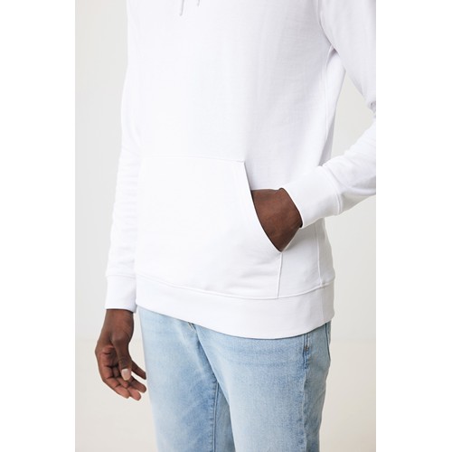white IQONIQ Jasper Sudadera Capucha Mid Weight Algodón Reciclado