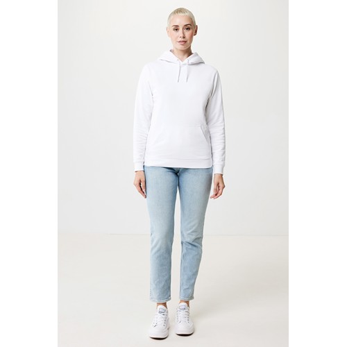 white IQONIQ Jasper Sudadera Capucha Mid Weight Algodón Reciclado