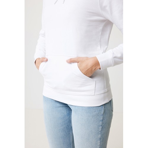 white IQONIQ Jasper Sudadera Capucha Mid Weight Algodón Reciclado