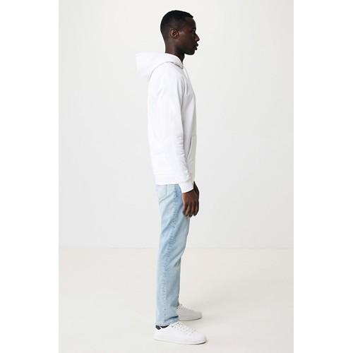 white IQONIQ Jasper Sudadera Capucha Mid Weight Algodón Reciclado