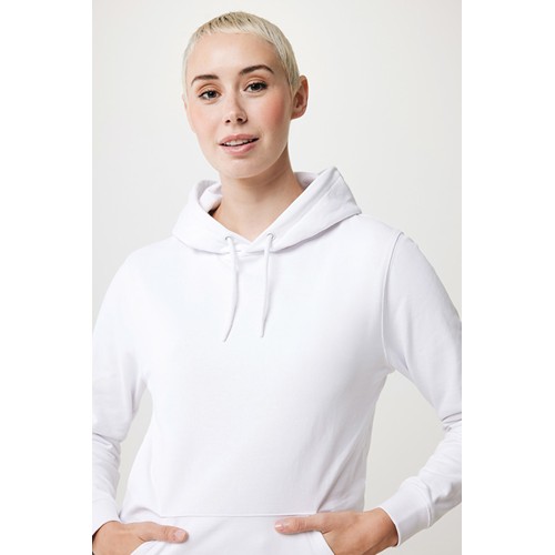 white IQONIQ Jasper Sudadera Capucha Mid Weight Algodón Reciclado