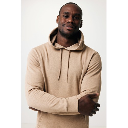 marron chiné IQONIQ Torres Sudadera Capucha Mid Weight Algodón Reciclado