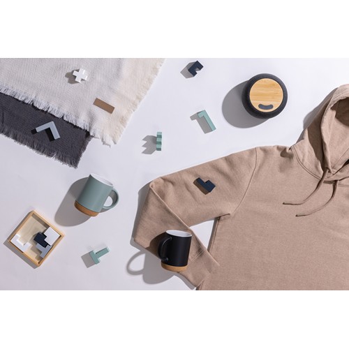 marron chiné IQONIQ Torres Sudadera Capucha Mid Weight Algodón Reciclado