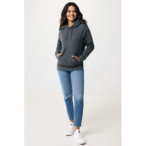 antracita chiné IQONIQ Torres Sudadera Capucha Mid Weight Algodón Reciclado