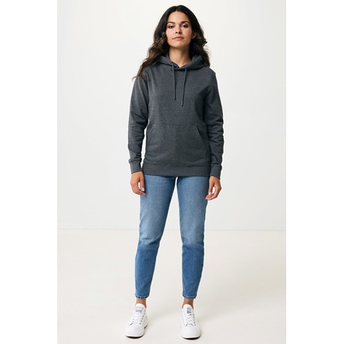 antracita chiné IQONIQ Torres Sudadera Capucha Mid Weight Algodón Reciclado