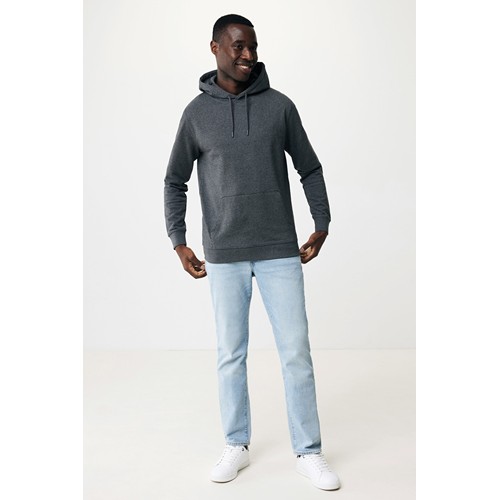 antracita chiné IQONIQ Torres Sudadera Capucha Mid Weight Algodón Reciclado