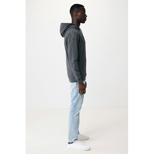antracita chiné IQONIQ Torres Sudadera Capucha Mid Weight Algodón Reciclado