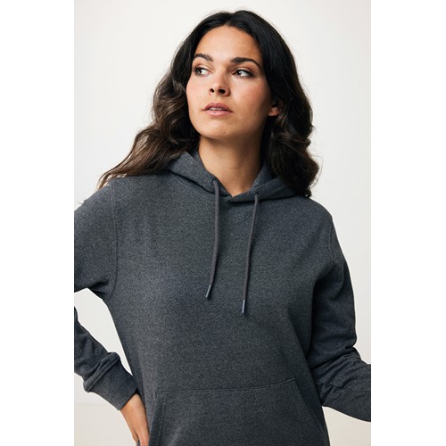 antracita chiné IQONIQ Torres Sudadera Capucha Mid Weight Algodón Reciclado