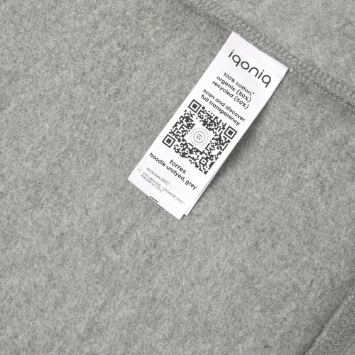 Sweat à capuche en coton recyclé et non teinté IQONIQ Torres - 7