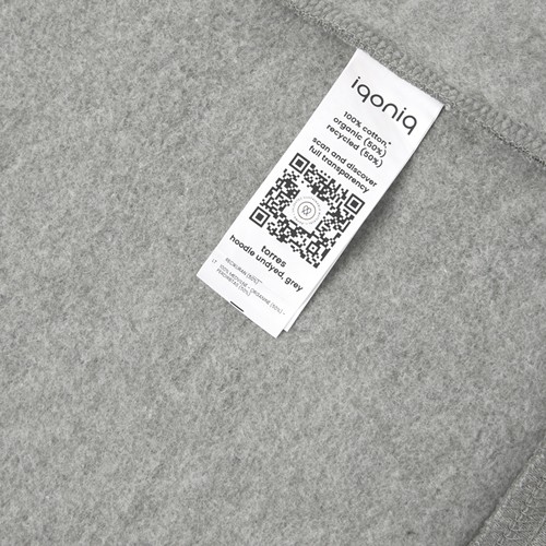 gris chiné IQONIQ Torres Sudadera Capucha Mid Weight Algodón Reciclado