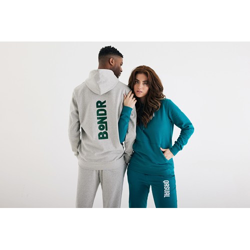 gris chiné IQONIQ Torres Sudadera Capucha Mid Weight Algodón Reciclado