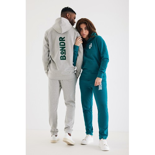gris chiné IQONIQ Torres Sudadera Capucha Mid Weight Algodón Reciclado