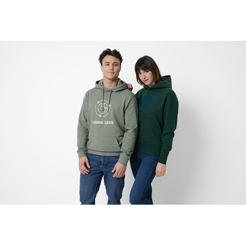verde chiné IQONIQ Torres Sudadera Capucha Mid Weight Algodón Reciclado