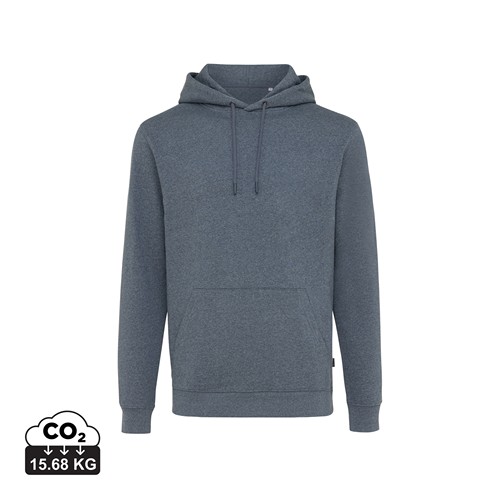 azul marino chiné IQONIQ Torres Sudadera Capucha Mid Weight Algodón Reciclado