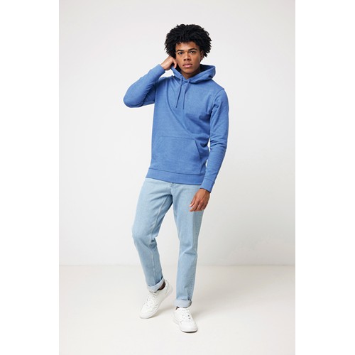 azul chiné IQONIQ Torres Sudadera Capucha Mid Weight Algodón Reciclado