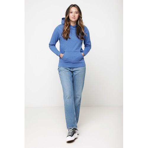 azul chiné IQONIQ Torres Sudadera Capucha Mid Weight Algodón Reciclado