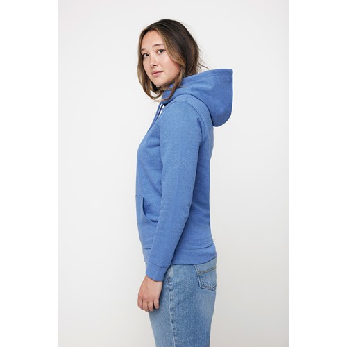 azul chiné IQONIQ Torres Sudadera Capucha Mid Weight Algodón Reciclado