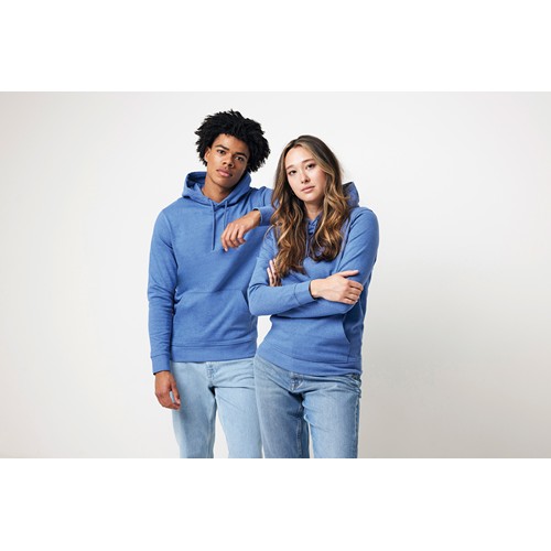 azul chiné IQONIQ Torres Sudadera Capucha Mid Weight Algodón Reciclado
