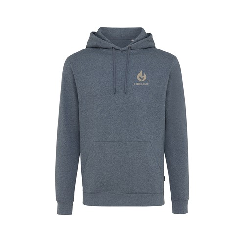 azul marino chiné IQONIQ Torres Sudadera Capucha Mid Weight Algodón Reciclado