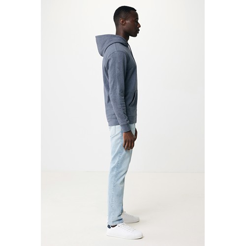 azul marino chiné IQONIQ Torres Sudadera Capucha Mid Weight Algodón Reciclado