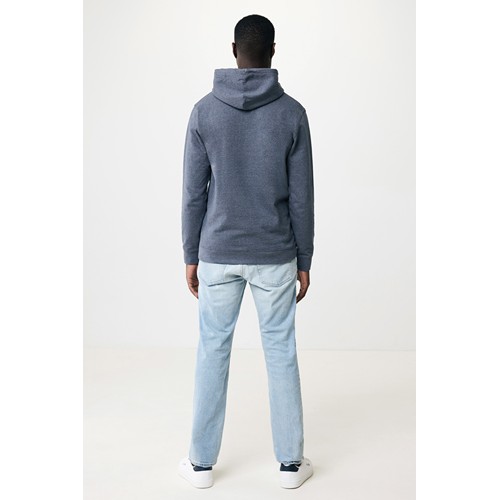 azul marino chiné IQONIQ Torres Sudadera Capucha Mid Weight Algodón Reciclado