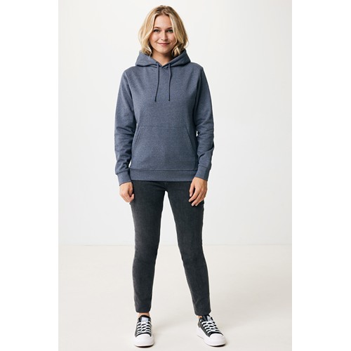 azul marino chiné IQONIQ Torres Sudadera Capucha Mid Weight Algodón Reciclado