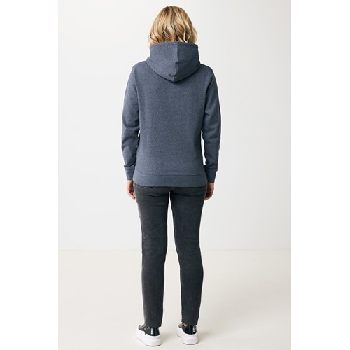 azul marino chiné IQONIQ Torres Sudadera Capucha Mid Weight Algodón Reciclado