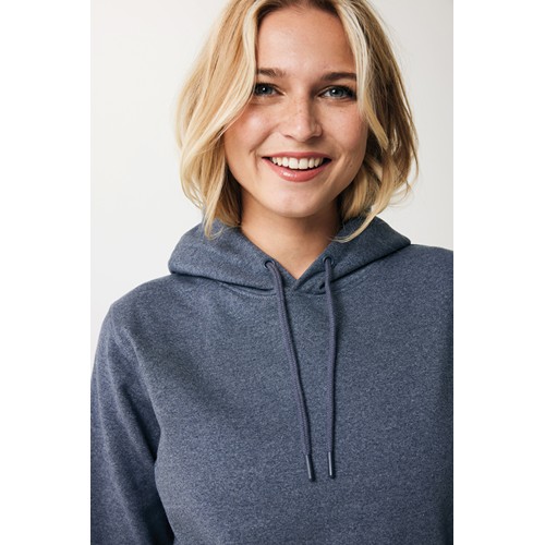 azul marino chiné IQONIQ Torres Sudadera Capucha Mid Weight Algodón Reciclado