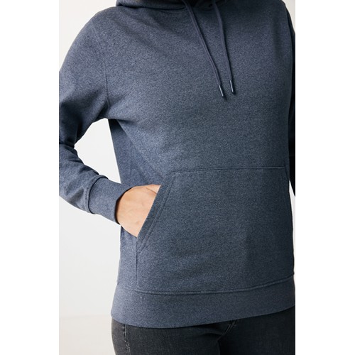 azul marino chiné IQONIQ Torres Sudadera Capucha Mid Weight Algodón Reciclado