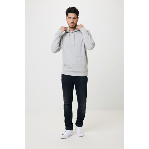 gris chiné IQONIQ Torres Sudadera Capucha Mid Weight Algodón Reciclado